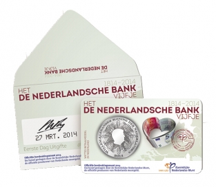 De Nederlandsche Bank Vijfje 2014 1e Dag Coincard